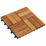 Pločice za decking 10 pcs Smeđa 30 x 30 cm Acacijsko drvo