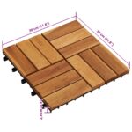 Pločice za decking 10 pcs Smeđa 30 x 30 cm Acacijsko drvo - Slika 7