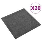Tepih 20 pcs Prugasta antracit 50 x 50 cm 100% Polipropilen - Slika 2