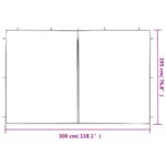 Bočni zid za šator s patentnim zatvaračem 2 kom PE zeleni - Slika 5