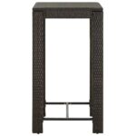 Vrtni barski stol smeđi 100 x 60,5 x 110,5 cm od poliratana - Slika 2