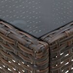 Vrtni stol crni 40 x 40 x 45 cm od poliratana - Slika 4