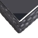 Vrtni stol smeđi 110 x 53 x 72 cm stakleni i poliratan - Slika 5