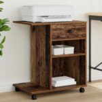 Držač za printer Staro drvo 60 x 40 x 68.5 cm Konstruirano drvo