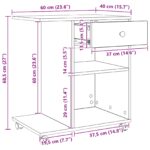 Držač za printer Staro drvo 60 x 40 x 68.5 cm Konstruirano drvo - Slika 10