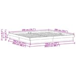 Krevetna konstrukcija Prirodna 200 x 200 cm Čvrsto borovo drvo - Slika 9