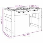 Fuzbal Stol Bijeli 125 x 60,5 x 80 cm Konstruirano drvo - Slika 10