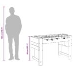 Fuzbal Stol Bijeli 125 x 60,5 x 80 cm Konstruirano drvo - Slika 11