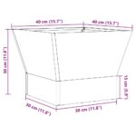 Kamin Crna 40 x 40 x 35 cm Čelik - Slika 11