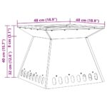 Kamin Crna 48 x 48 x 40 cm Čelik - Slika 10