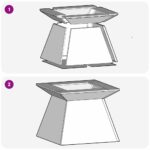 Kamin Crna 48 x 48 x 40 cm Čelik - Slika 9