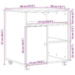 Držač za printer Staro drvo 60 x 50 x 67 cm Konstruirano drvo - Slika 12