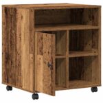 Držač za printer Staro drvo 60 x 50 x 67 cm Konstruirano drvo - Slika 5