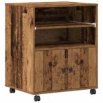 Držač za printer Staro drvo 60 x 48 x 74 cm Konstruirano drvo - Slika 2