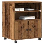 Držač za printer Staro drvo 60 x 48 x 74 cm Konstruirano drvo - Slika 3