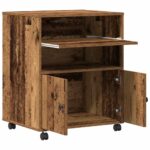 Držač za printer Staro drvo 60 x 48 x 74 cm Konstruirano drvo - Slika 5