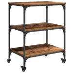 Kuhinjski kolica Staro drvo 60 x 41 x 76 cm Konstruirano drvo - Slika 2