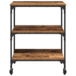 Kuhinjski kolica Staro drvo 60 x 41 x 76 cm Konstruirano drvo - Slika 6