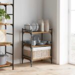 Kuhinjski kolica Staro drvo 50 x 35 x 75.5 cm Konstruirano drvo - Slika 4