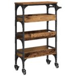 Kuhinjski kolica Staro drvo 53 x 20 x 76 cm Konstruirano drvo - Slika 8