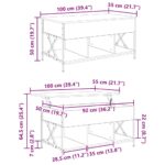 Kava Stol Staro drvo 100 x 55 x 48.5 cm Konstruirano drvo - Slika 12