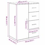 Kreveta s ladicama Staro drvo 59 x 39 x 80 cm Konstruirano drvo - Slika 13