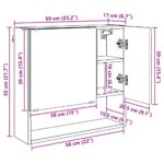 Ogledalo ormar Zidne Bijelo 59 x 17 x 55 cm Konstruirano drvo - Slika 12
