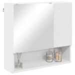 Ogledalo ormar Zidne Bijelo 59 x 17 x 55 cm Konstruirano drvo - Slika 3