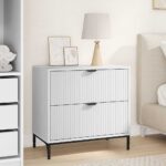 Noćni ormarić Bijelo 63.5 x 36 x 61 cm Konstruirano drvo