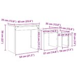 Kava Stol 3 pcs Staro drvo Konstruirano drvo - Slika 12