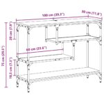 Konzolna stolica Staro drvo 100 x 30 x 75 cm Konstruirano drvo - Slika 11