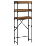 Polica za perilicu rublja s policom Staro drvo 67 x 25 x 163 cm - Slika 2