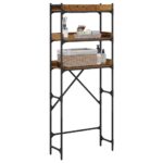 Polica za perilicu rublja s policom Staro drvo 67 x 25 x 163 cm - Slika 3