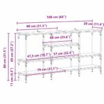 Konzolna stolica Staro drvo 160 x 29 x 80 cm Konstruirano drvo - Slika 11