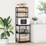 Kuhinjska polica Crni hrast 60 x 40 x 168 cm Konstruirano drvo