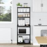 Kuhinjska polica Crni hrast 60 x 40 x 168 cm Konstruirano drvo - Slika 4