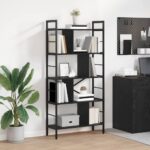 Polica Crni hrast 75 x 30 x 156 cm Konstruirano drvo