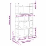 Polica Crni hrast 75 x 30 x 156 cm Konstruirano drvo - Slika 12