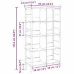 Polica Crni hrast 82 x 32 x 144,5 cm Konstruirano drvo - Slika 11