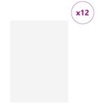 Dekor Paneli 12 pcs Bijelo 21 x 30 x 0,27 cm Konstruirano drvo - Slika 3