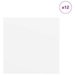 Dekor Paneli 12 pcs Bijelo 30 x 30 x 0.27 cm Konstruirano drvo - Slika 3
