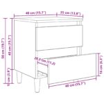 Ormarić za krevet Staro drvo 40 x 35 x 50 cm Konstruirano drvo - Slika 8