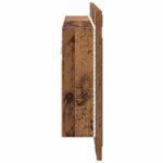 Kupaonski ormar s ogledalom Zidne Staro drvo 80 x 12 x 45 cm - Slika 9