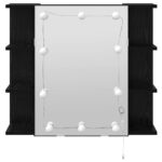 Ogledalo ormar Crni hrast 70 x 16,5 x 60 cm Konstruirano drvo - Slika 5