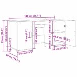 Stol s policom Staro drvo 140 x 50 x 75 cm Konstruirano drvo - Slika 12
