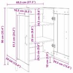 Kreveta Staro drvo 69,5 x 34 x 90 cm Konstruirano drvo - Slika 11