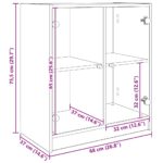 Pomoćni ormarić Staro drvo 68 x 37 x 75,5 cm Konstruirano drvo - Slika 12