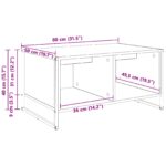 Kava Stol Crni hrast 80 x 50 x 40 cm Konstruirano drvo - Slika 11