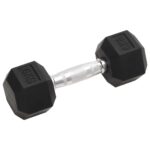 Jednoručni utezi 2 kom 10 kg ukupno lijevano željezo - Slika 2