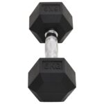 Jednoručni utezi 2 kom 10 kg ukupno lijevano željezo - Slika 5